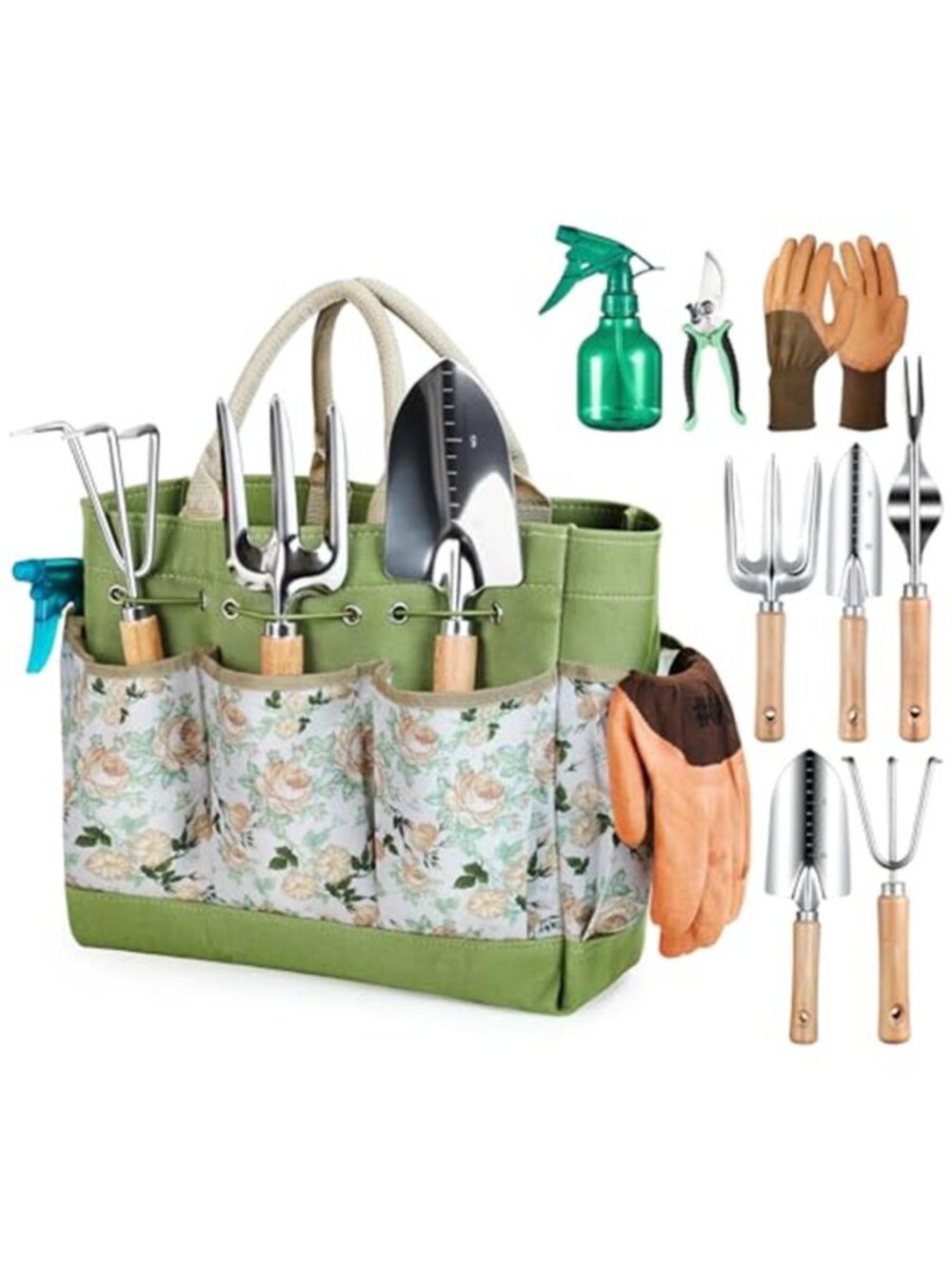 Heavy Duty Gardening Tools with Handbag, Gardening Gifts for Women Garden Tool